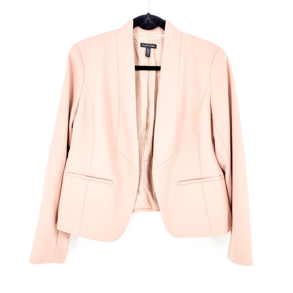 Eileen Fisher Blush Open Front Blazer Sz S